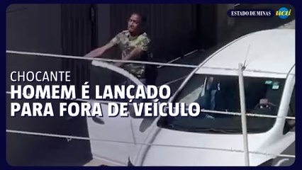 Homem tenta impedir furto de carro e é lançado de veículo