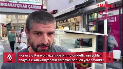 Florya’da bir motosikletli facianın eşiğinden döndü