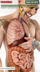 Illustration of Digestive System Animation - Gut AI Art - 13