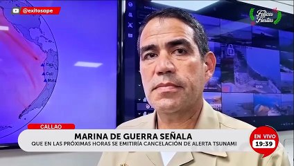 Marina de Guerra espera levantar la alerta de tsunami en las próximas horas