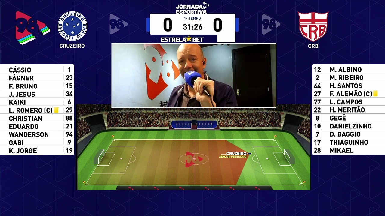 Jornada Esportiva 98 - Cruzeiro x CRB 30/07/25