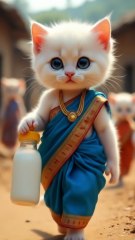 Cute Baby Cat Drinking Milk 🍼 | Adorable Kitten Moment | Dudi Dum Dum Dum 🐱