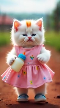 Cute Baby Cat Drinking Milk 🍼 | Adorable Kitten Moment | Dudi Dum Dum Dum 🐱