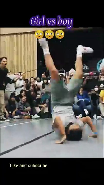 The girl is teaching him to dance😳💯 _ B-boy girl _ break dance _ powered by Red Bull _ short video(360P)