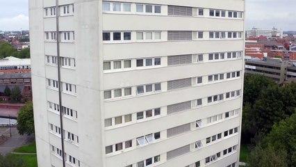 drone shot flying over spaghetti junction 01