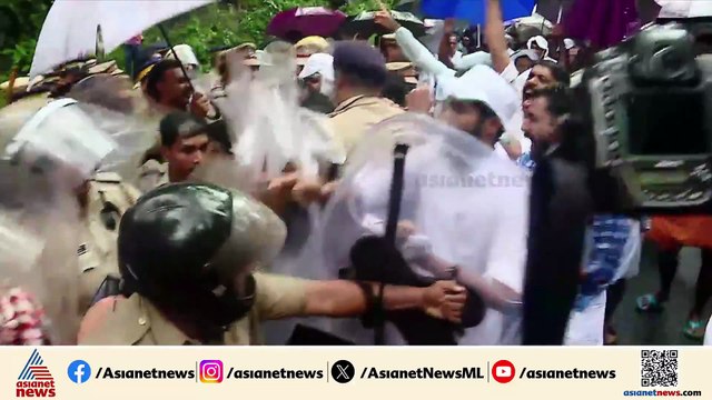 ദേശീയപാത 85ലെ വികസനം നിർത്തിവച്ച സംഭവം; NH സംരക്ഷണ സമിതി ലോങ്ങ് മാർച്ചിൽ സംഘർഷം