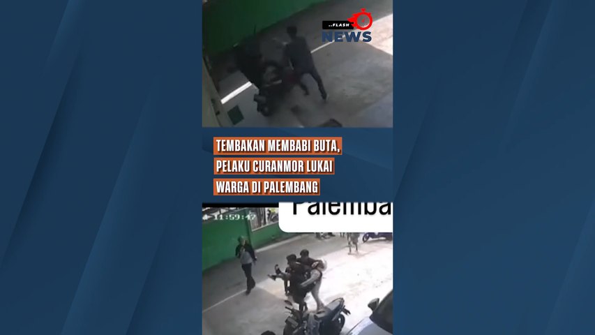 Tembakan Membabi Buta, Pelaku Curanmor Lukai Warga di Palembang