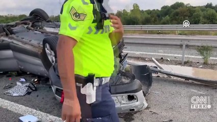 Kuzey Marmara Otoyolu'nda feci kaza: Anne öldü, eşi ve 3 çocuğu yaralandı