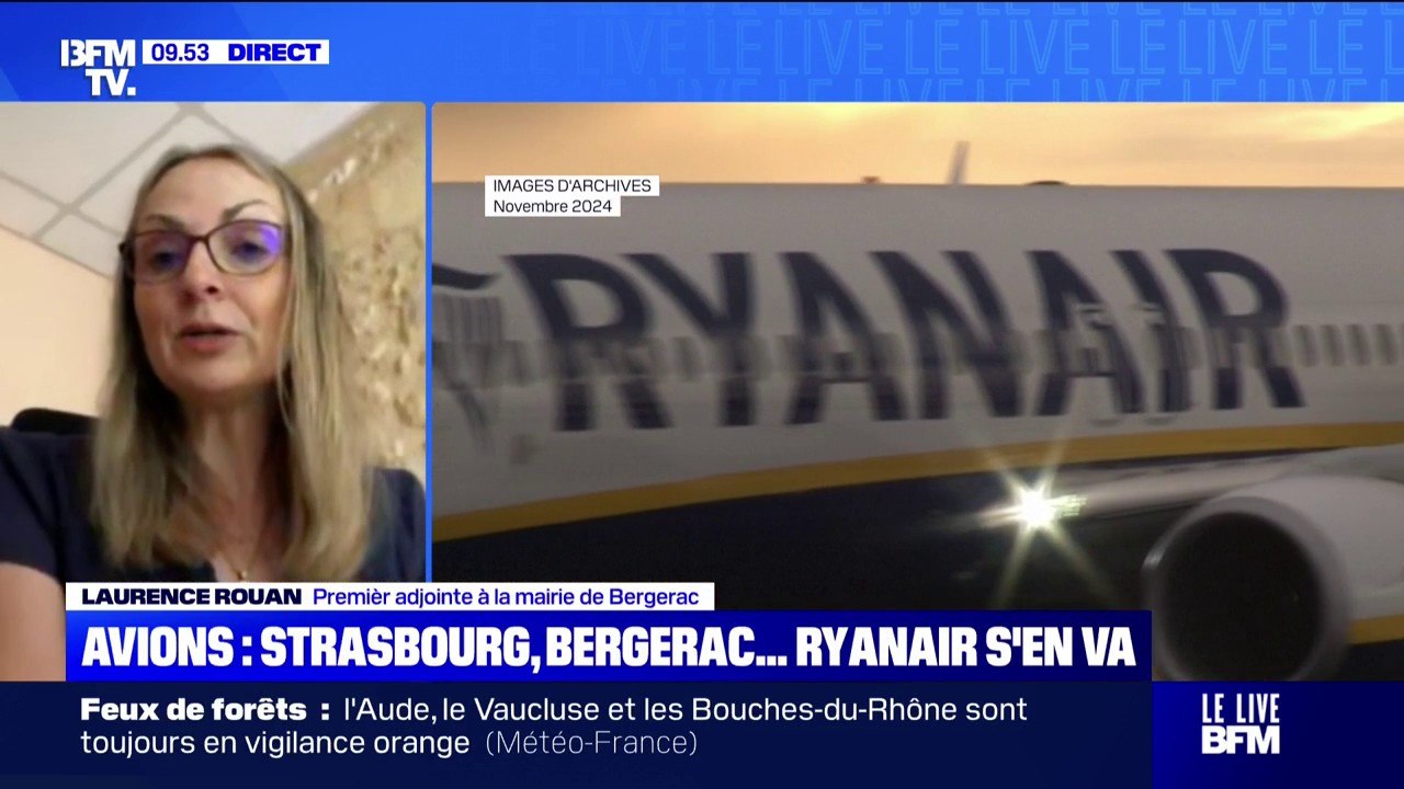 Suppression de lignes Ryanair: "Cet aéroport participe à l'attractivité de la ville", déplore Laurence Rouan, première adjointe à la mairie de Bergerac