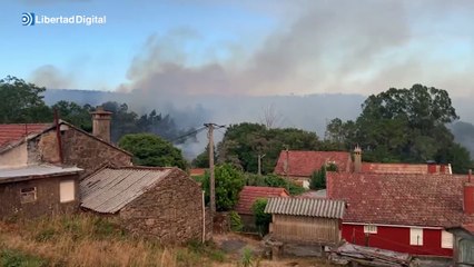 Nuevo incendio declarado en el municipio pontevedrés de A Cañiza, en Pontevedra
