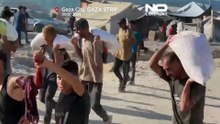 Multidões de pessoas arriscam a vida por comida em Gaza