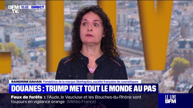 Droits de douane américains: On attend que le gouvernement puisse renégocier à la baisse ces taxes , explique Sandrine Dahan (société française de cosmétiques)