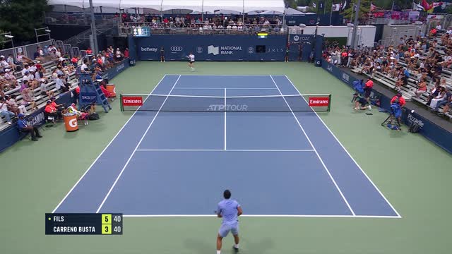Toronto - Pour son 1er match depuis Roland-Garros, Fils s'impose contre Carreno Busta