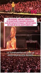 De passage au Stade de France pour leur tournée « Loom Tour », le chanteur du groupe Imagine Dragons