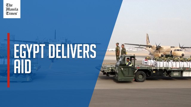 Egyptian Defense Ministry airdrops aid to Gaza