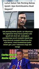 apakah tak penting bahas ijazah Coba jelaskan dengan sangat kasar Pak Luhut