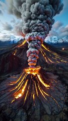 Heavy Volcano smoke | Volcano eruption