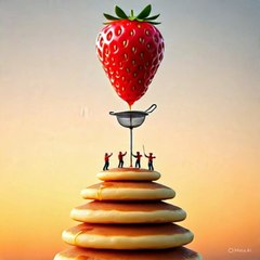 Big strawberry with donat