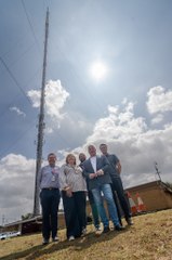 Iconic Sandy Heath Transmitter gets VIP visitors for its 60th birthday