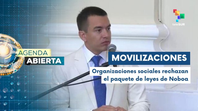 Sindicatos se movilizarán contra la gestión de Daniel Noboa
