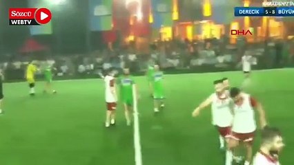 Rize’de amatör turnuvadaki arbede kamerada