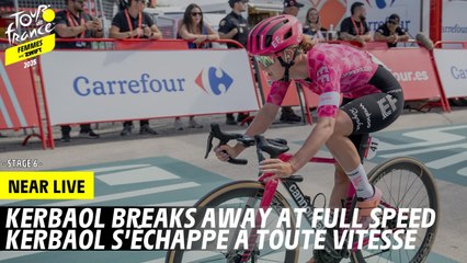 Cédrine Kerbaol breaks away from the peloton! - Stage 6 - Tour de France Femmes avec Zwift 2025