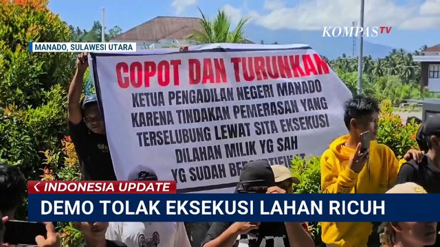 Demo Ricuh di PN Manado! Massa Paksa Masuk Terkait Sengketa Lahan Wisma Sabang