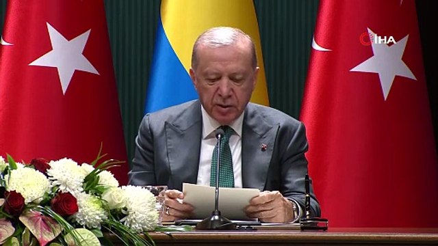 Cumhurbaşkanı Erdoğan ile Gabon Cumhurbaşkanı Nguema’dan ortak basın toplantısı