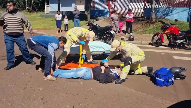 Motociclista fica ferido em acidente no Bairro Cascavel Velho