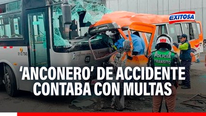Accidente en Av. Alfonso Ugarte: 'Anconero' que chocó a bus del Metropolitano acumulaba más 45 mil soles en multas