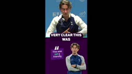 'This was not a friendly'