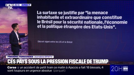 Droits de douane: les pays sous la pression fiscale de Donald Trump