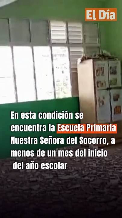 En esta condición se  encuentra la Escuela Primaria Nuestra Señora del Socorro, a menos de un mes del inicio  del año escolar