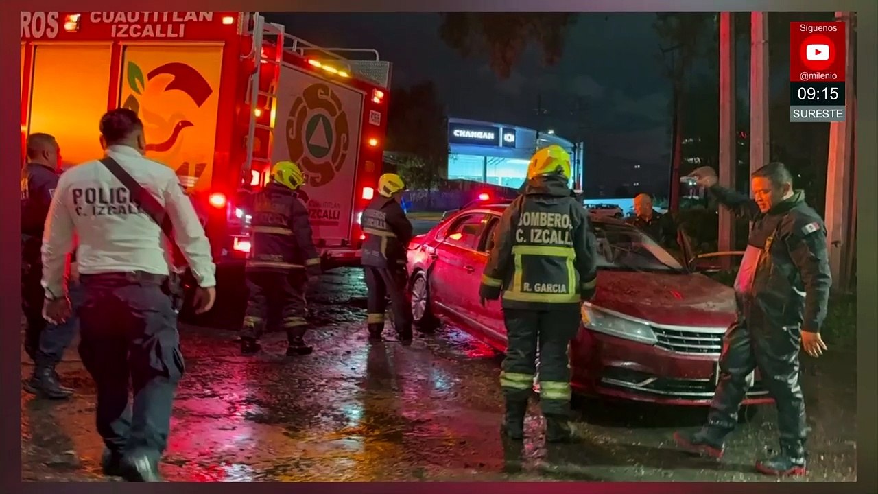 Lluvias intensas causan caos vial e inundaciones en municipios del Edomex