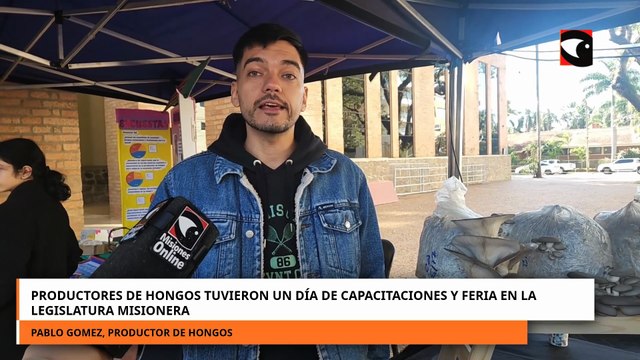 Productores de hongos tuvieron un día de capacitaciones y feria en la legislatura misionera
