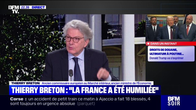 Taxes douanières: selon Thierry Breton, ancien commissaire européen, tous les produits en supermarchés américains vont avoir une augmentation de 10%