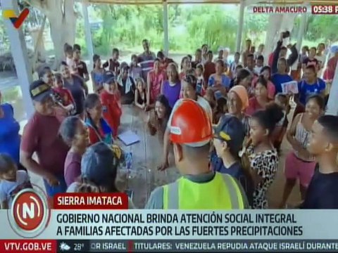 Delta Amacuro | Gobierno Nacional Brinda atención a familias afectadas por intensas lluvias