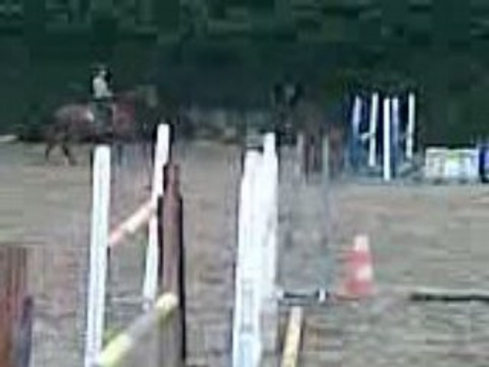 Mimi ma chérie avec Ok Man en mode saut entrainement