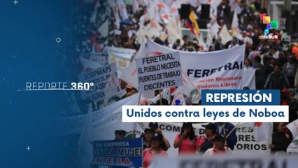 Organizaciones sociales se movilizan contra reformas del pdte. Daniel Noboa