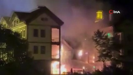 Gümüşhane’de uygulama otelinde korkutan yangın