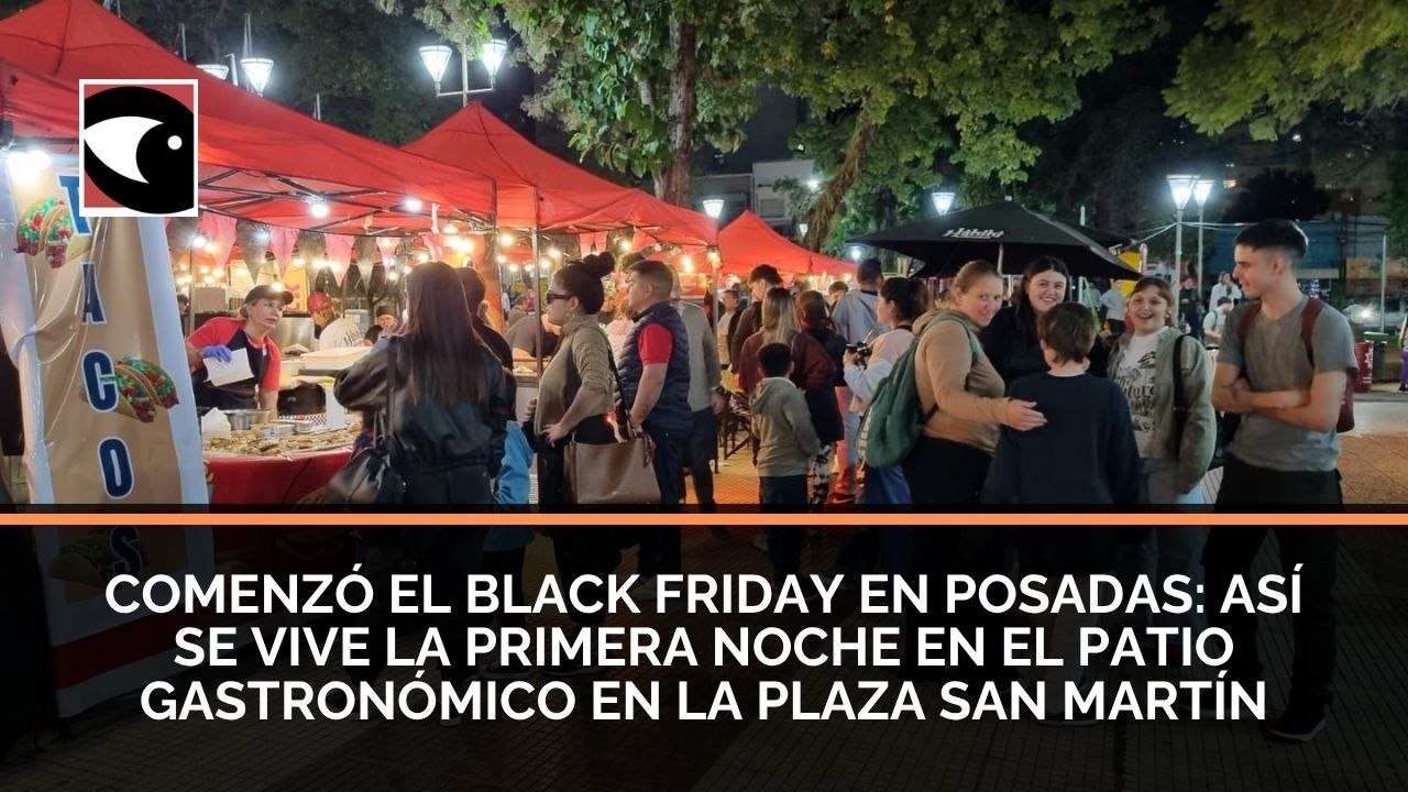 Comenzó el Black Friday en Posadas: así se vive la primera noche en la plaza San Martín