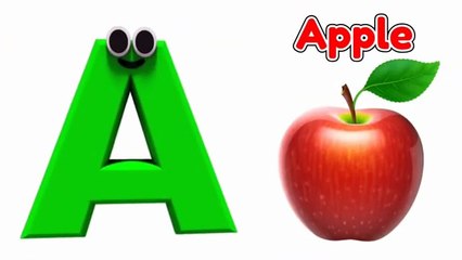 🍎 A A Apple  ABC Phonics Song with Cute Cartoon Animation | Kids Learning Videos
