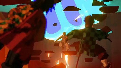 Epic Fan Animation: Akaza vs. Tanjiro & Giyu - Full Intense Battle ⚔️