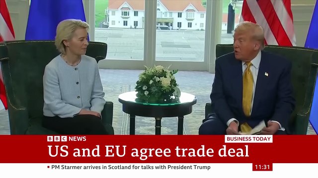 EU and US agree trade deal, with 15% tariffs for European exports to America _ #news#U.S
