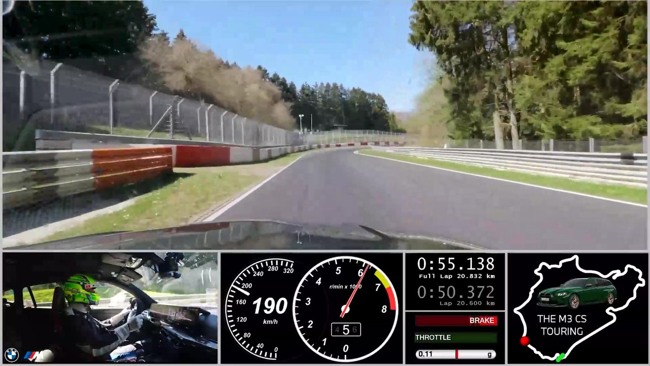 The BMW M3 CS Touring is the fastest Touring on the Nürburgring-Nordschleife with a time of 7:29.5 minutes