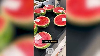 El nuevo video viral de TikTok: Un usuario pide a ChatGPT elegir la mejor sandía del supermercado