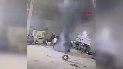 Hava basılan lastik patladı