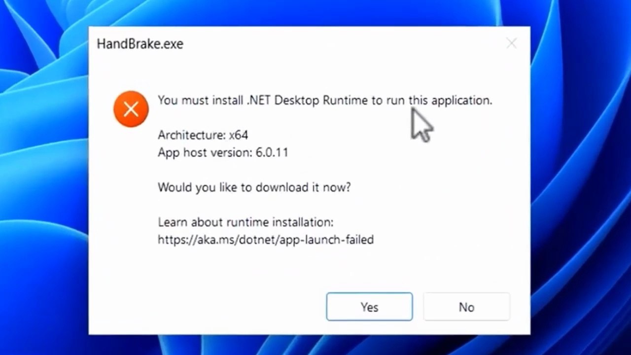 Fix "You Must Install .NET Desktop Runtime to Run This Application" Error on Windows 11/10/8/7