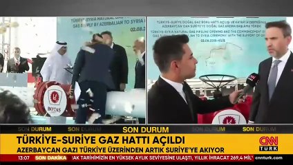 SON DAKİKA... BAKAN BAYRAKTAR CNN TÜRK'TE! Türkiye-Suriye gaz hattı açıldı ''5 milyon hanenin elektiriği bu gazdan üretilecek''