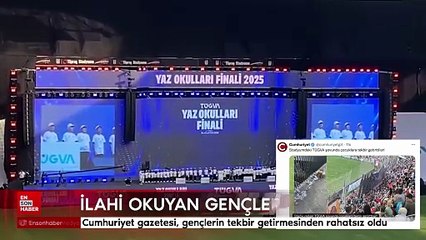 Cumhuriyet gazetesi, gençlerin tekbir getirmesinden rahatsız oldu